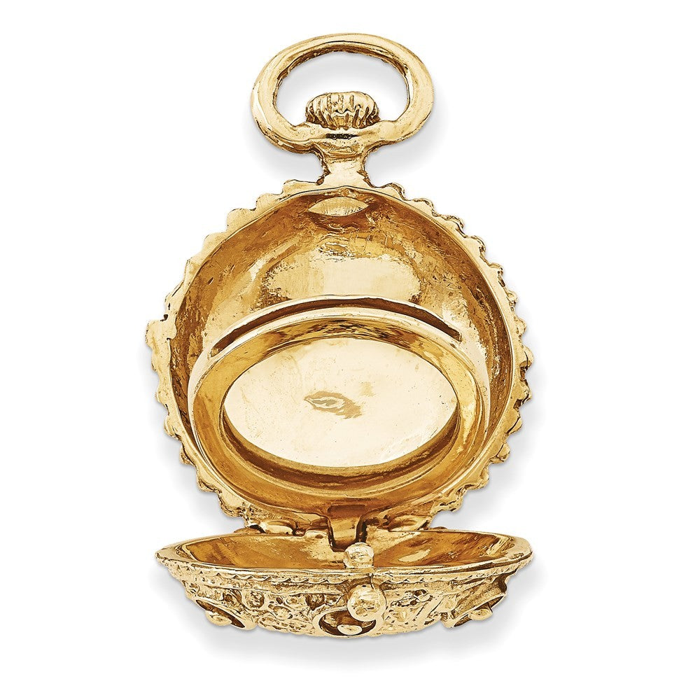 14k Yellow Gold Vintage Fancy Domed 20mm Round Locket