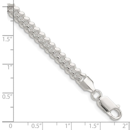 Sterling Silver Polished 5.7mm Domed Curb Chain Bracelet
