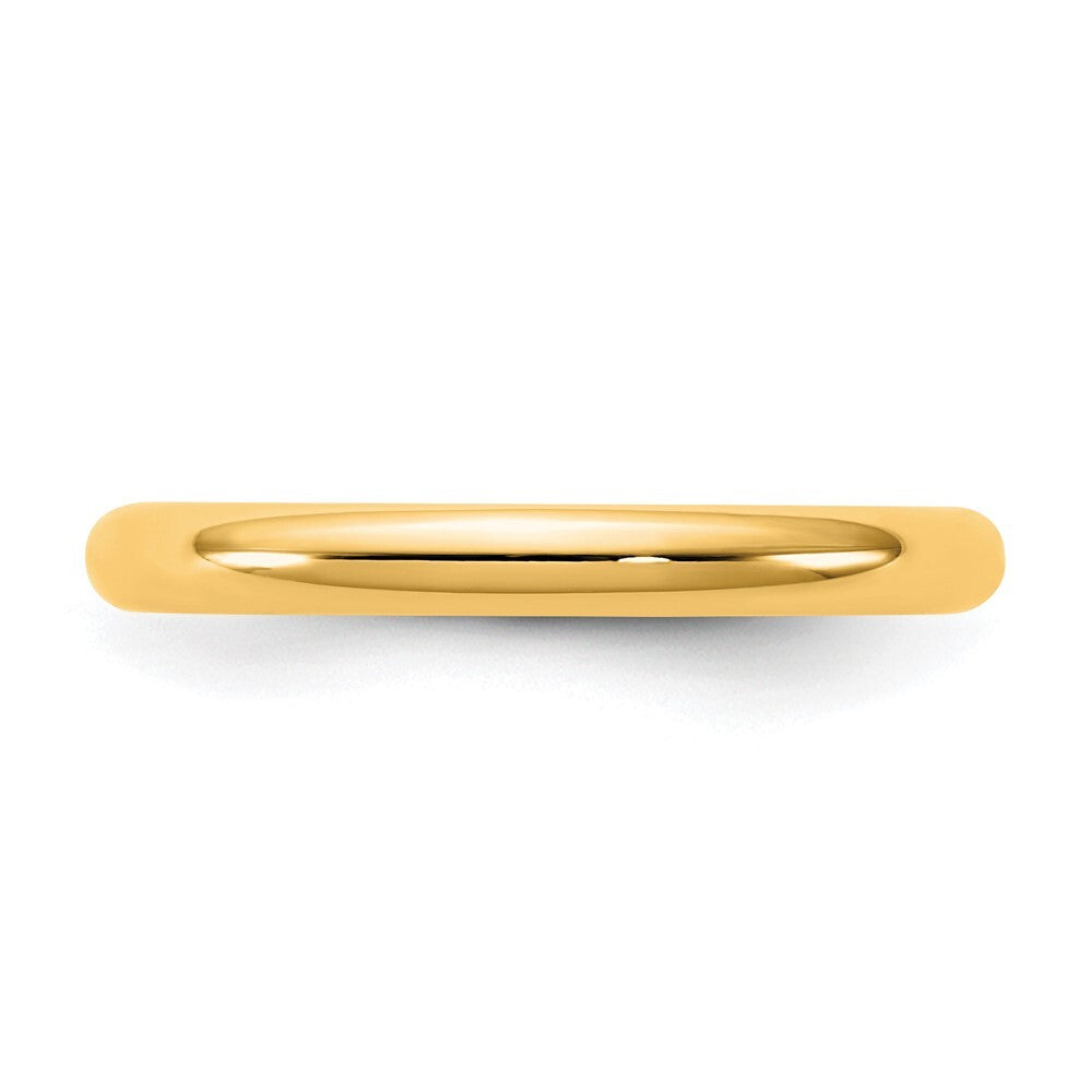 14K Yellow Gold 2.5mm Standard Comfort Fit Band Size 6