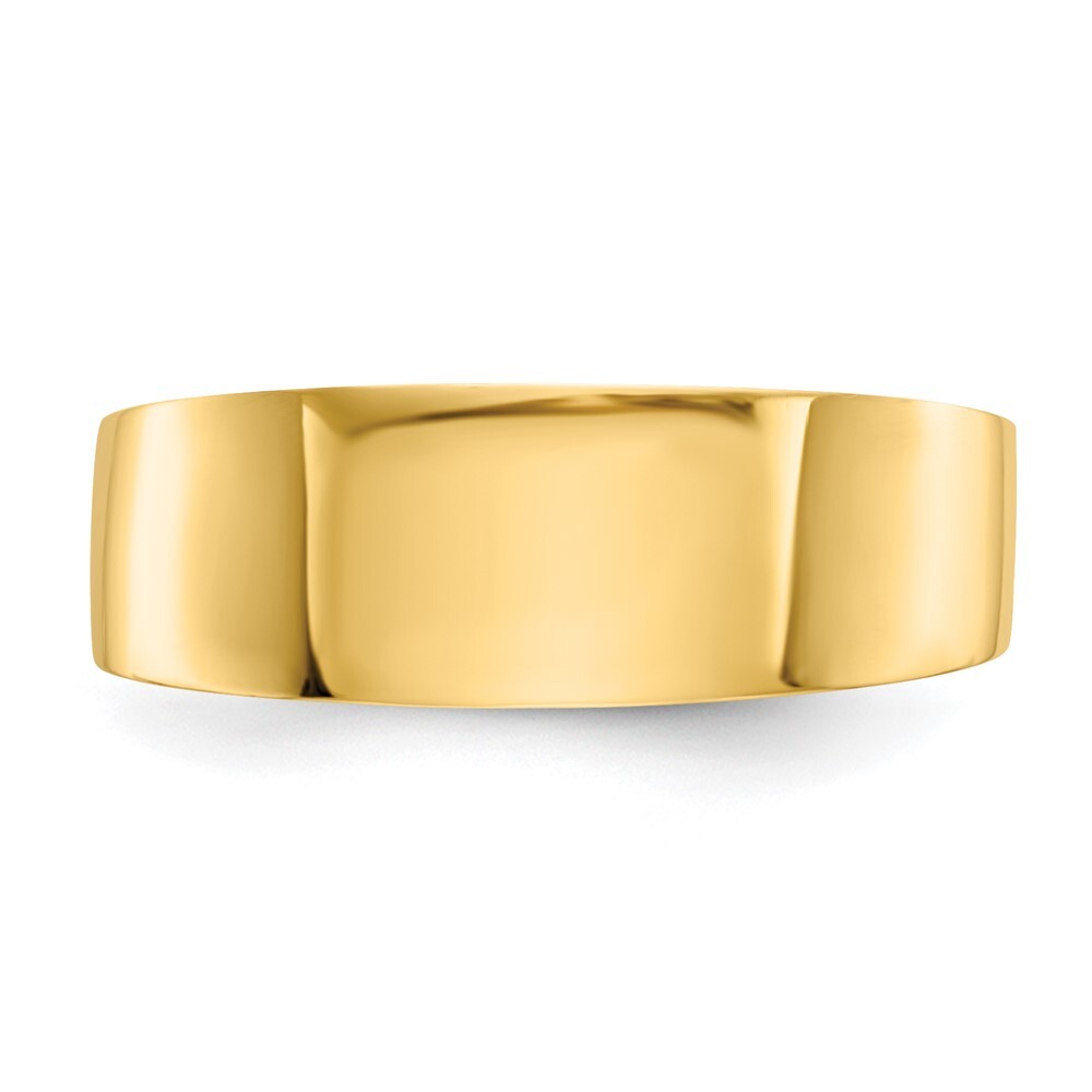 14K Yellow Gold 3-6mm Flat-top Tapered Cigar Band Ring