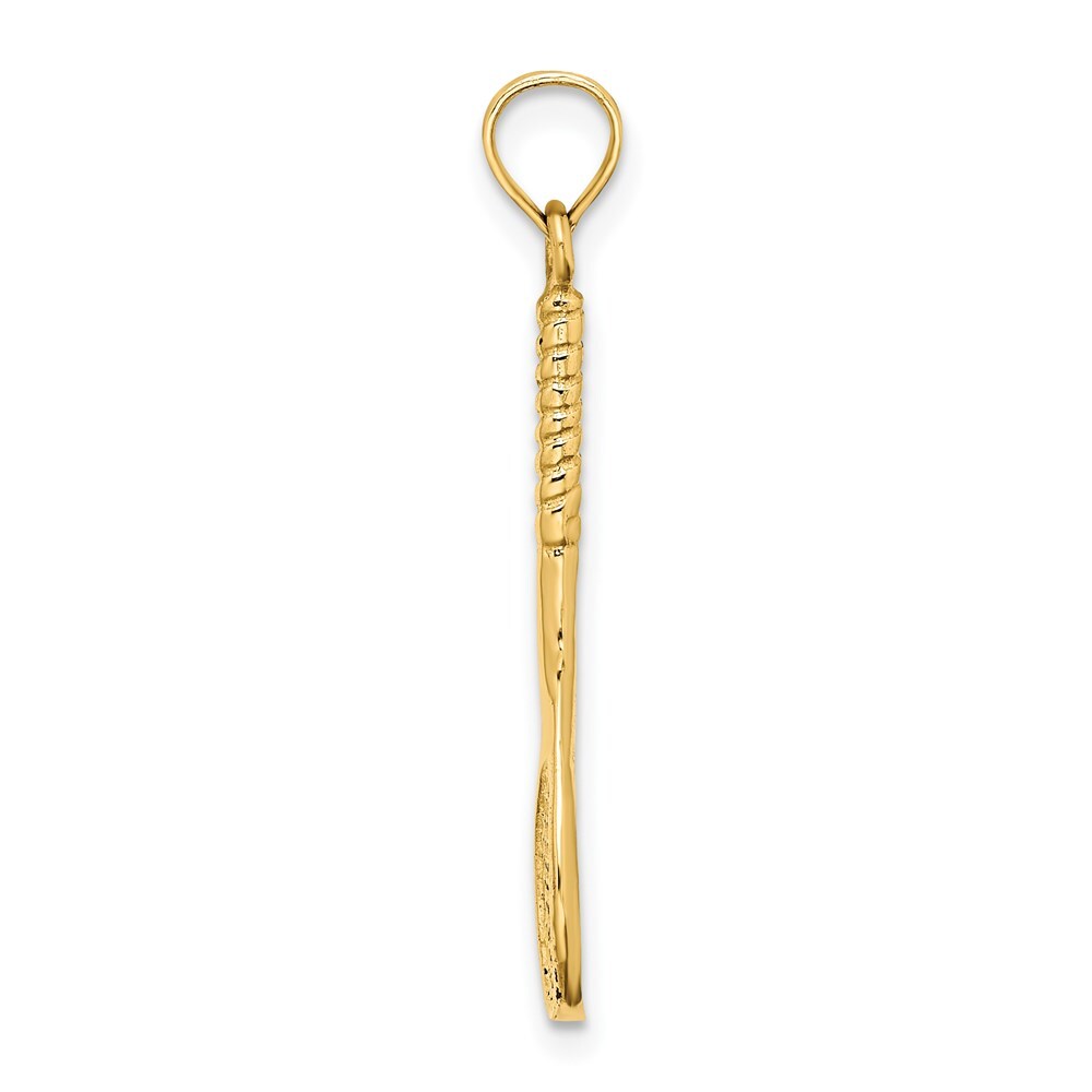 14k Yellow Gold 3-D Tennis Racquet Charm Pendant for Women
