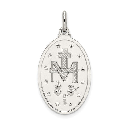 Sterling Silver Miraculous Medal Pendant Holiday Gift for Women
