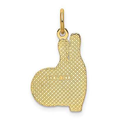 14k Yellow Gold Bowling Pins Charm Pendant for Women