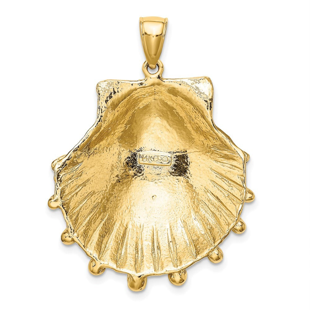 14k Yellow Gold Lion's Paw Shell Charm
