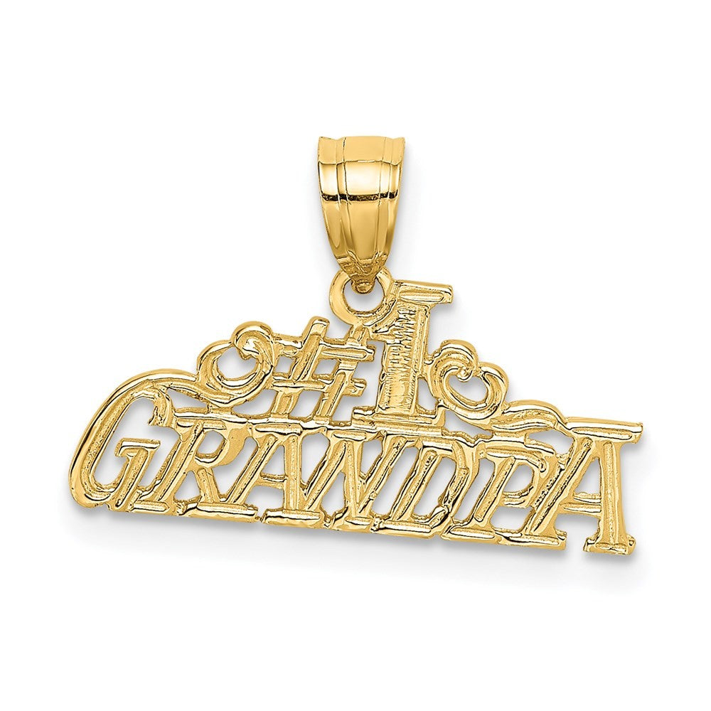 14k Yellow Gold #1 GRANDPA Charm