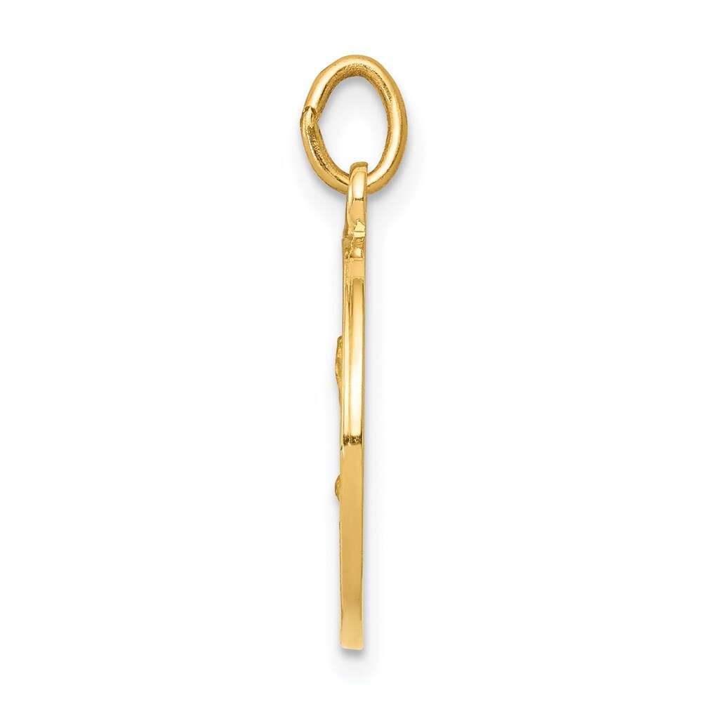 14k Yellow Gold Saint Matthew Medal Charm Pendant for Women