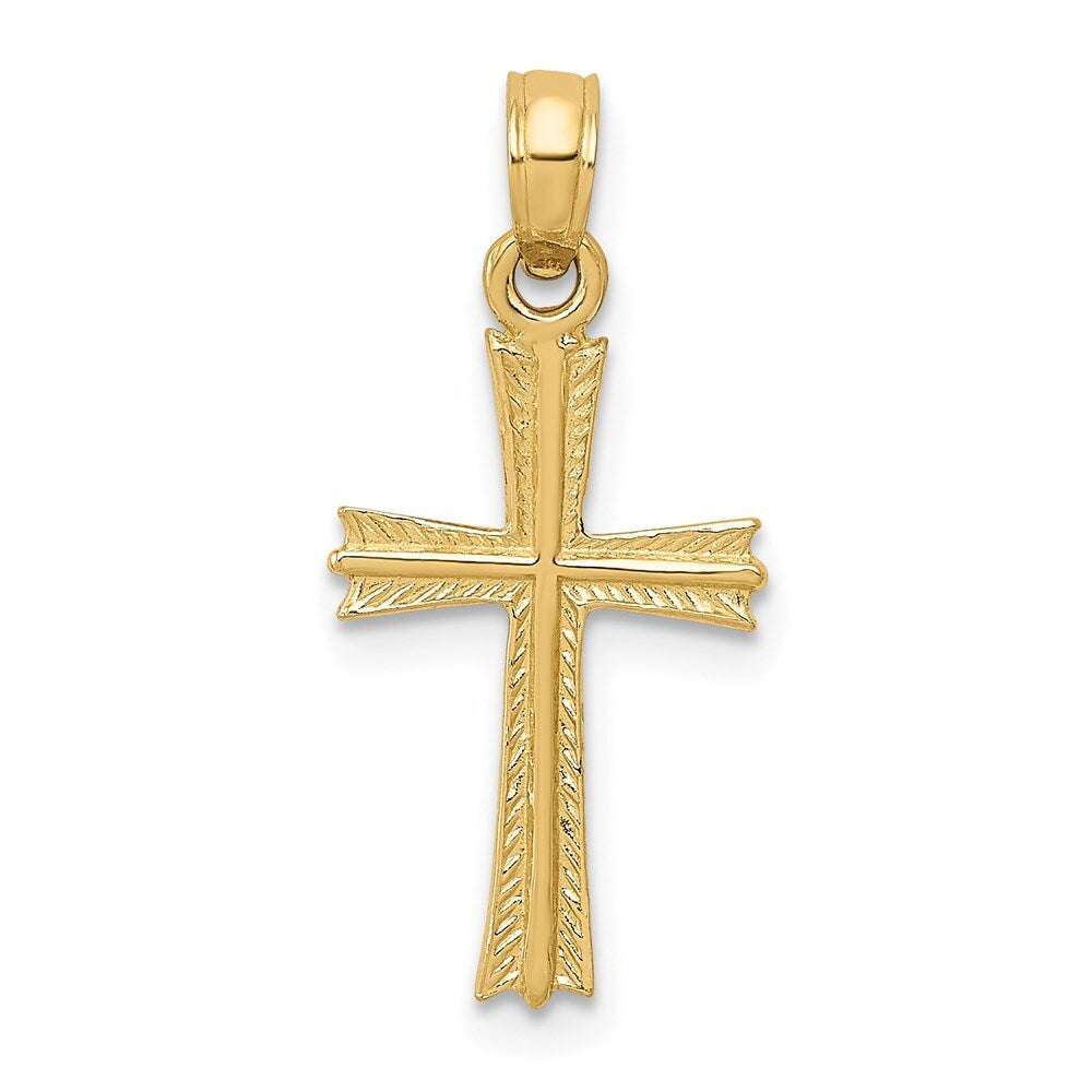 14k Yellow Gold Cross Pendant for Women