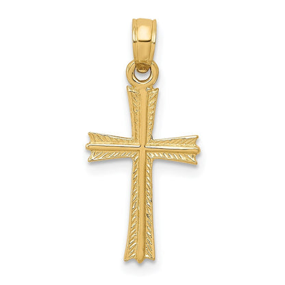 14k Yellow Gold Cross Pendant for Women