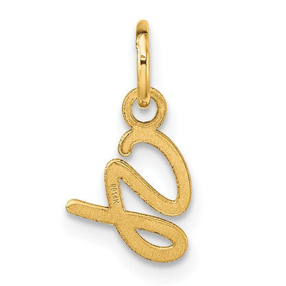 14k Yellow Gold Uppercase Letter G Initial Charm Pendant