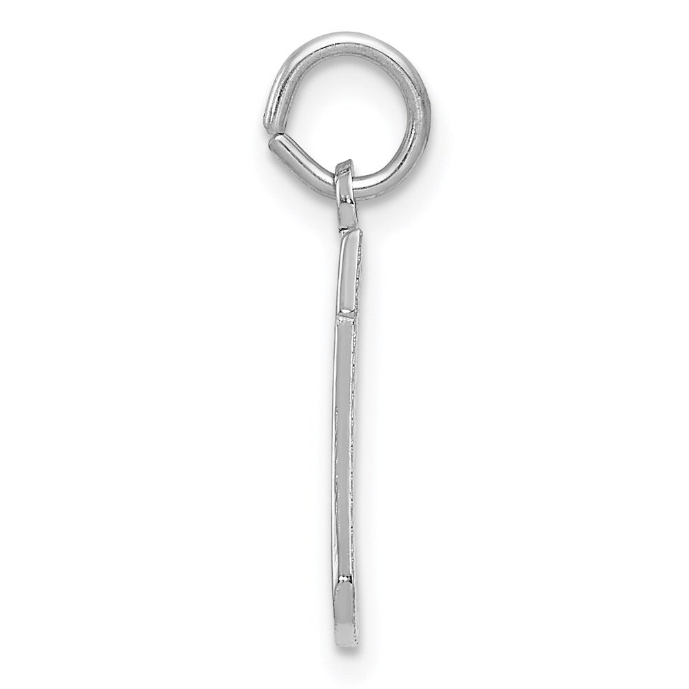 14k White Gold Christmas Stocking Charm Pendant for Women
