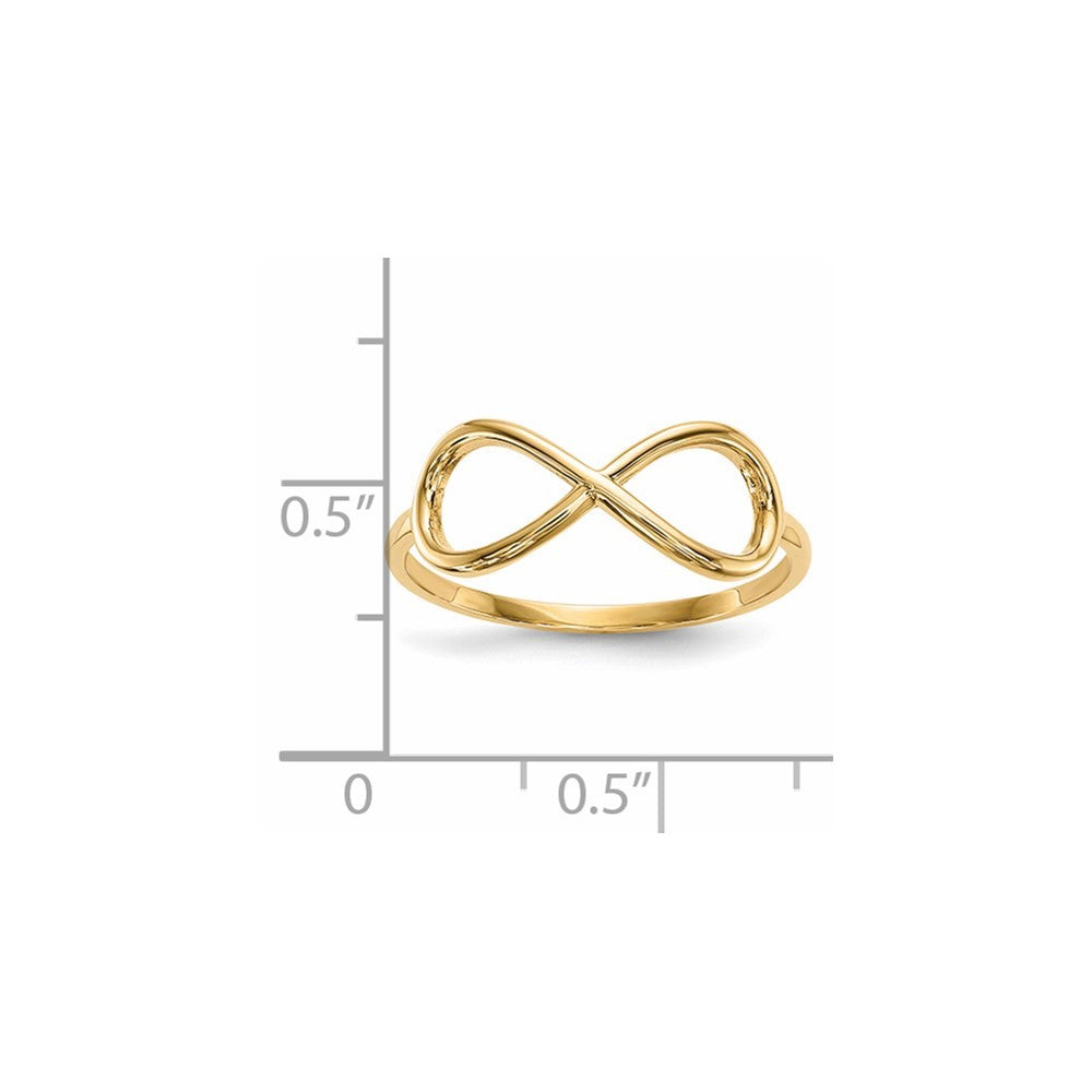 14k Yellow Gold Gold Polished Infinity Ring