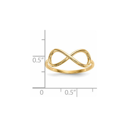 14k Yellow Gold Gold Polished Infinity Ring