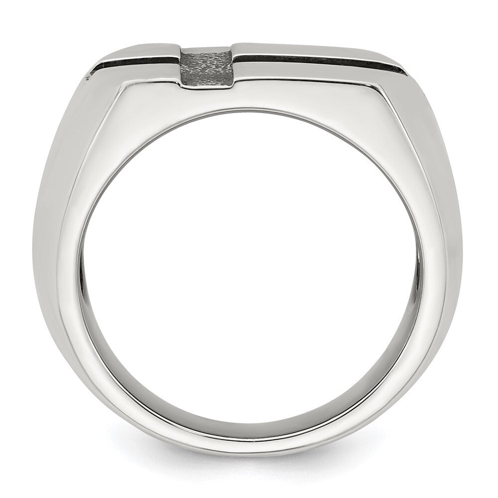 Sterling Silver Antiqued Cross Men's Ring Size 10