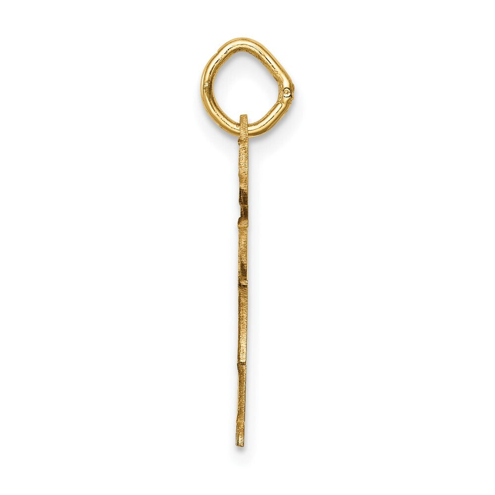 14k Yellow Gold Kid Charm Pendant for Women
