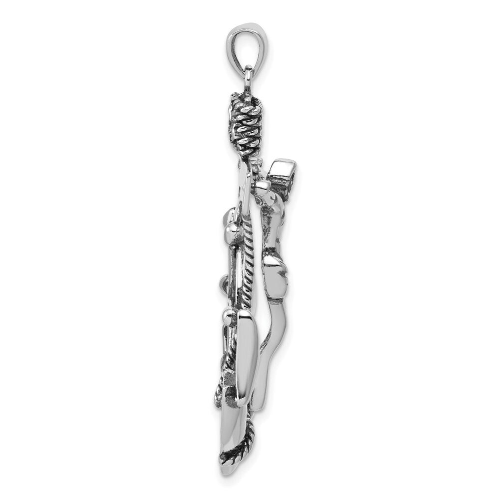 Sterling Silver Antiqued Mariner Cross Pendant Holiday Gift for Women