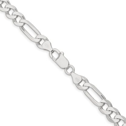 Sterling Silver 7.5mm Figaro Chain Necklace