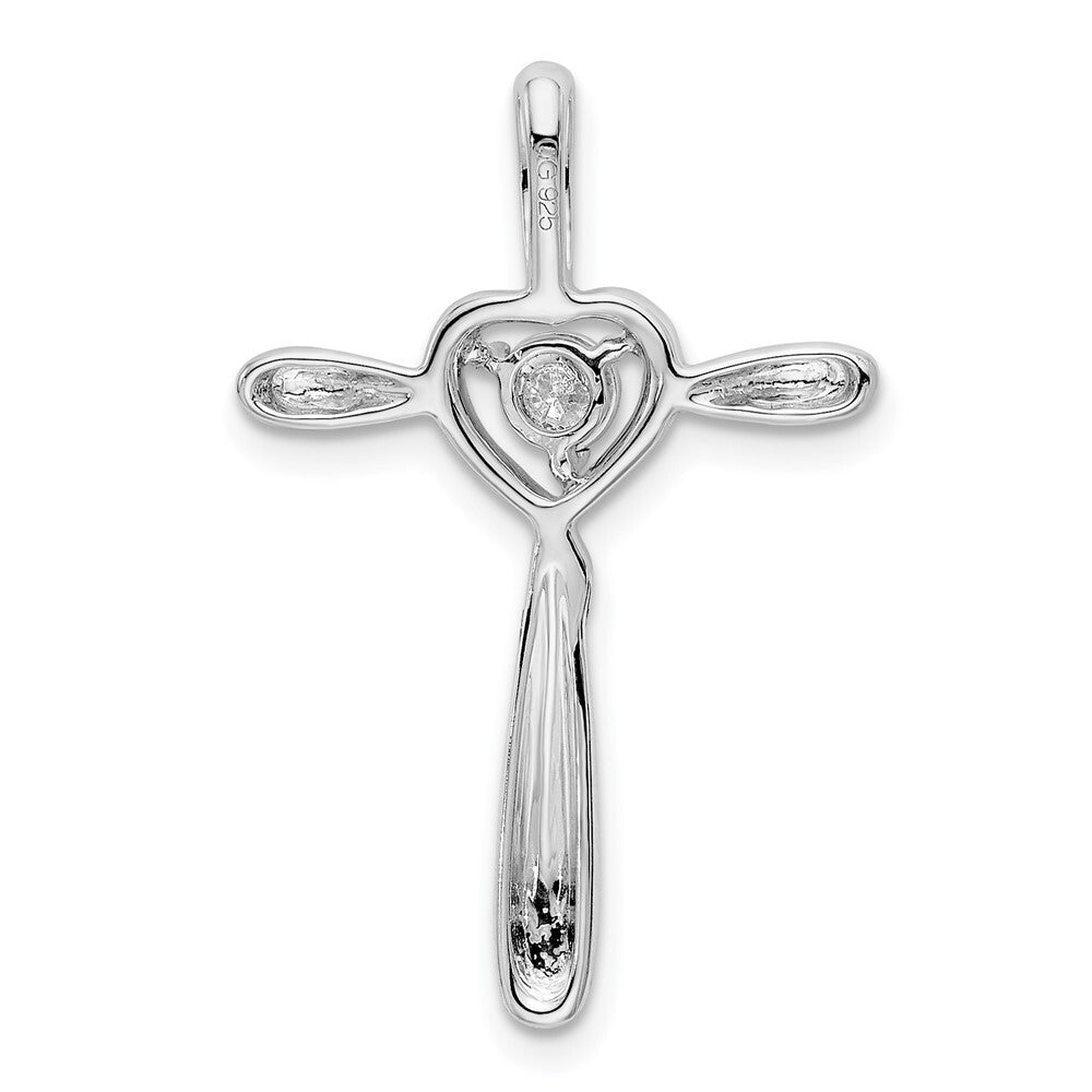 14k White Gold Diamond Slide Pendant for Women