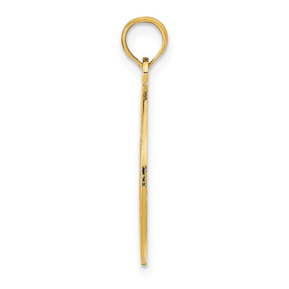 14k Yellow Gold MARCO ISLAND with Dolphins Circle Pendant for Women