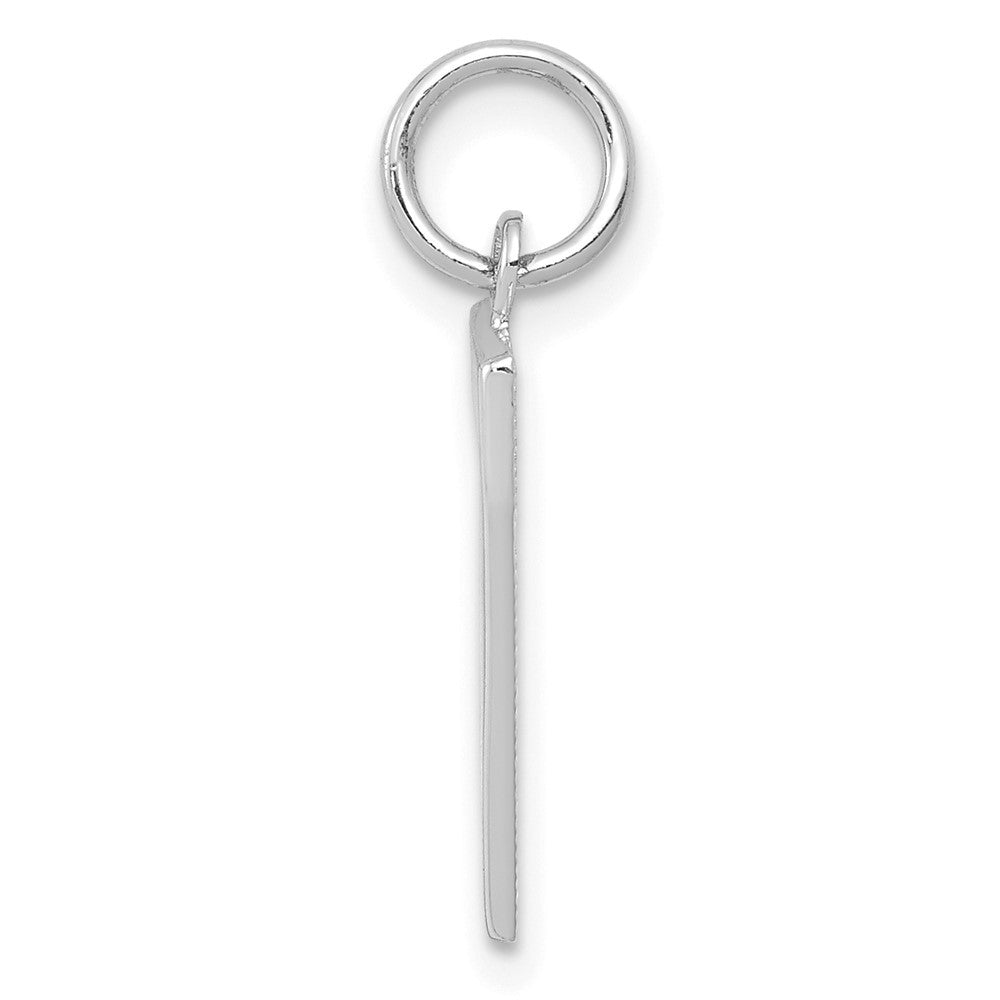 14K White Medium Polished Number 7 Charm