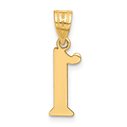 14k Yellow Gold Polished Number 1 Pendant