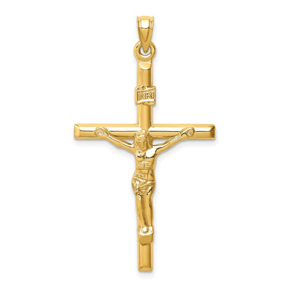 14k Yellow Gold Hollow Crucifix Pendant