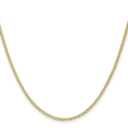 14k Yellow Gold 16 inch 1.8mm Lightweight Flat Bismark Chain Necklace
