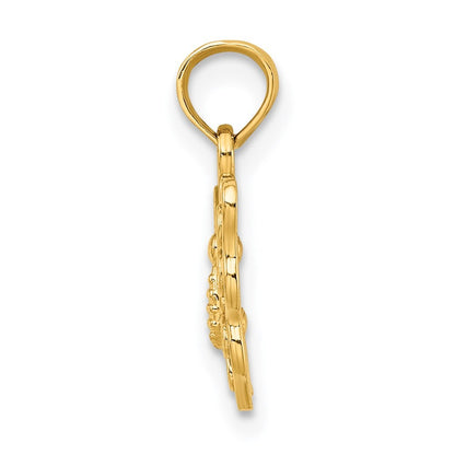 14k Yellow Gold Cut-Out Small Butterfly Charm