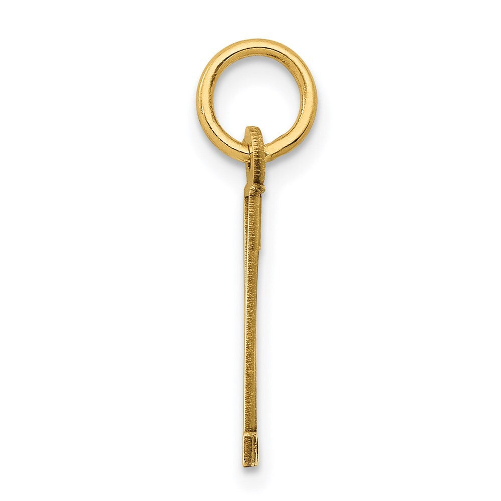 14k Yellow Gold Small Elongated Number 11 Charm Pendant for Women
