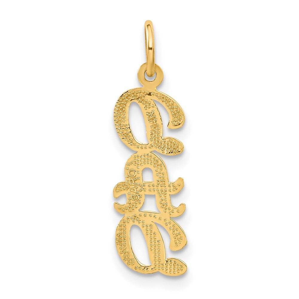 14k Yellow Gold DAD Charm