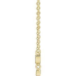 14k Yellow Gold .015 CT Natural Diamond Mama 18" Necklace Gift for Women