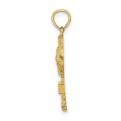 14k Yellow Gold SAN DIEGO Palm Tree Charm Pendant for Women