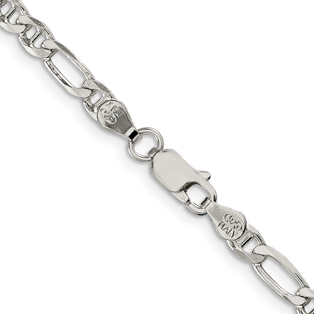 Sterling Silver 3.75mm Figaro Anchor Chain Necklace