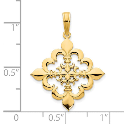 14k Yellow Gold Fancy Pendant for Women