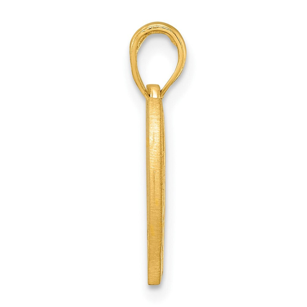 14k Yellow Gold Polished Heart Pendant for Women