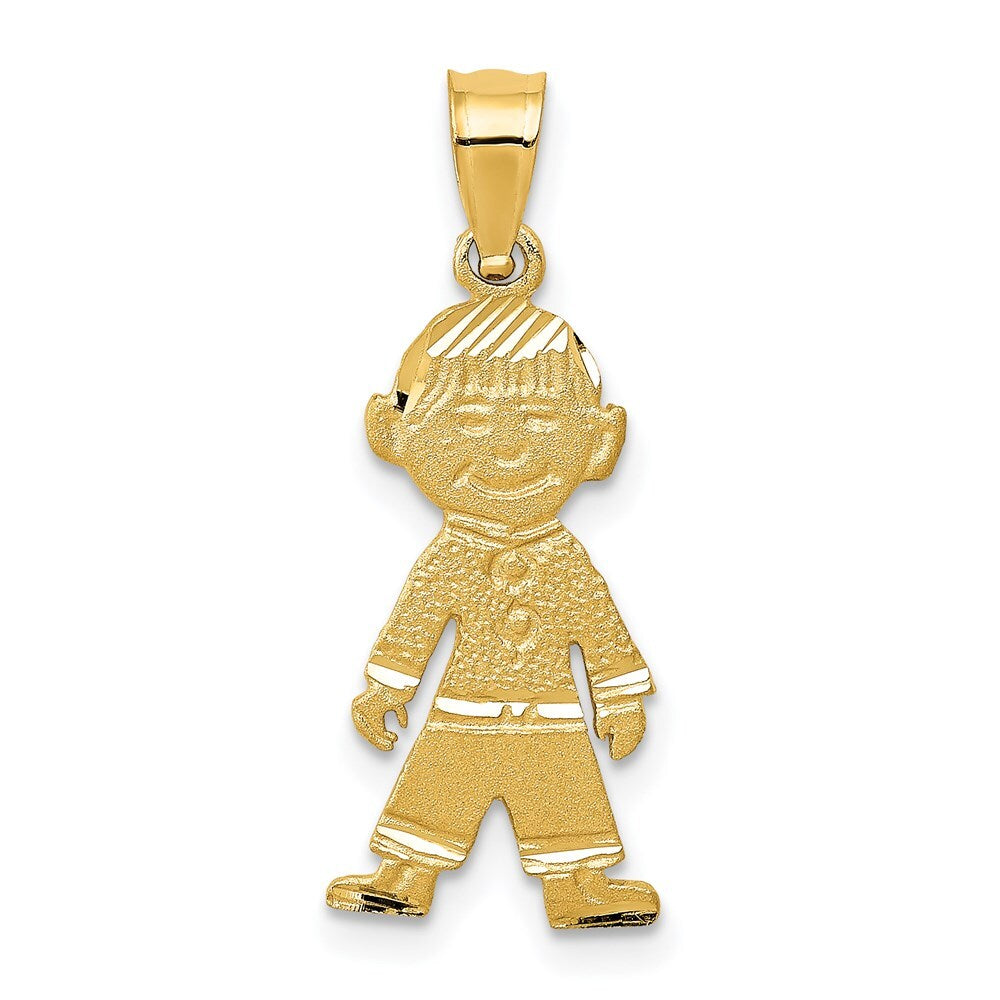 14k Yellow Gold Boy Charm
