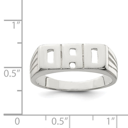 Sterling Silver Solid Dad Ring Size 10