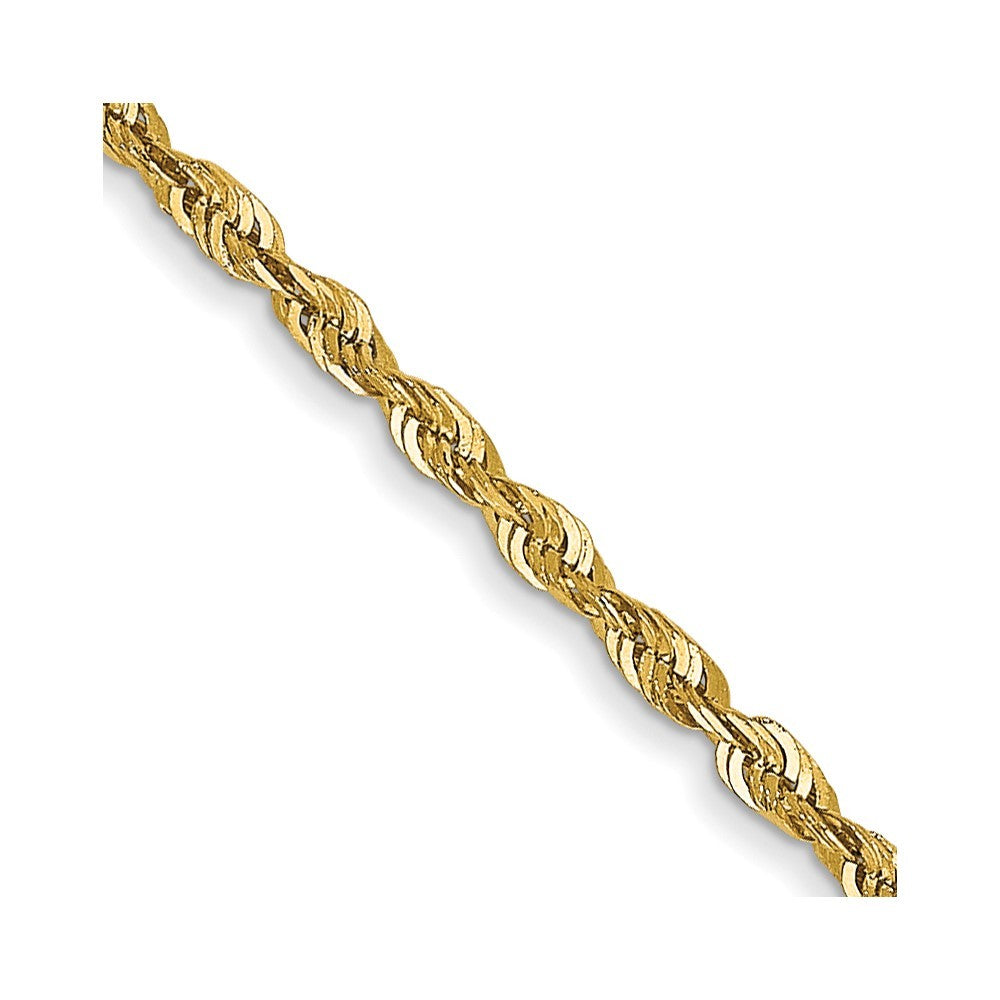 14k Yellow Gold 18 inch 1.5mm Ultra Diamond-cut Rope Chain Necklace