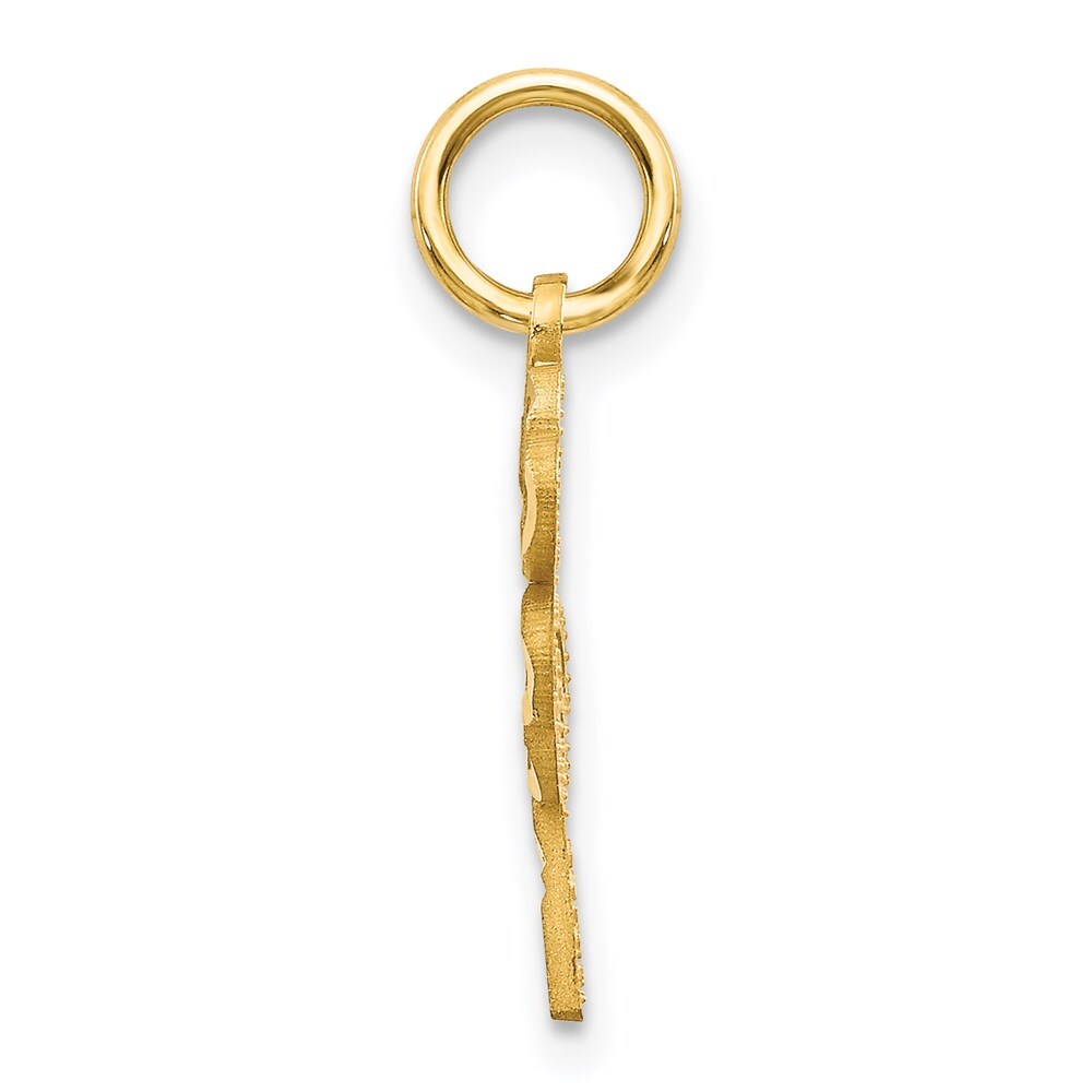 14k Yellow Gold 4 Leaf Clover Charm Pendant for Women