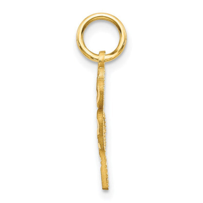 14k Yellow Gold 4 Leaf Clover Charm Pendant for Women