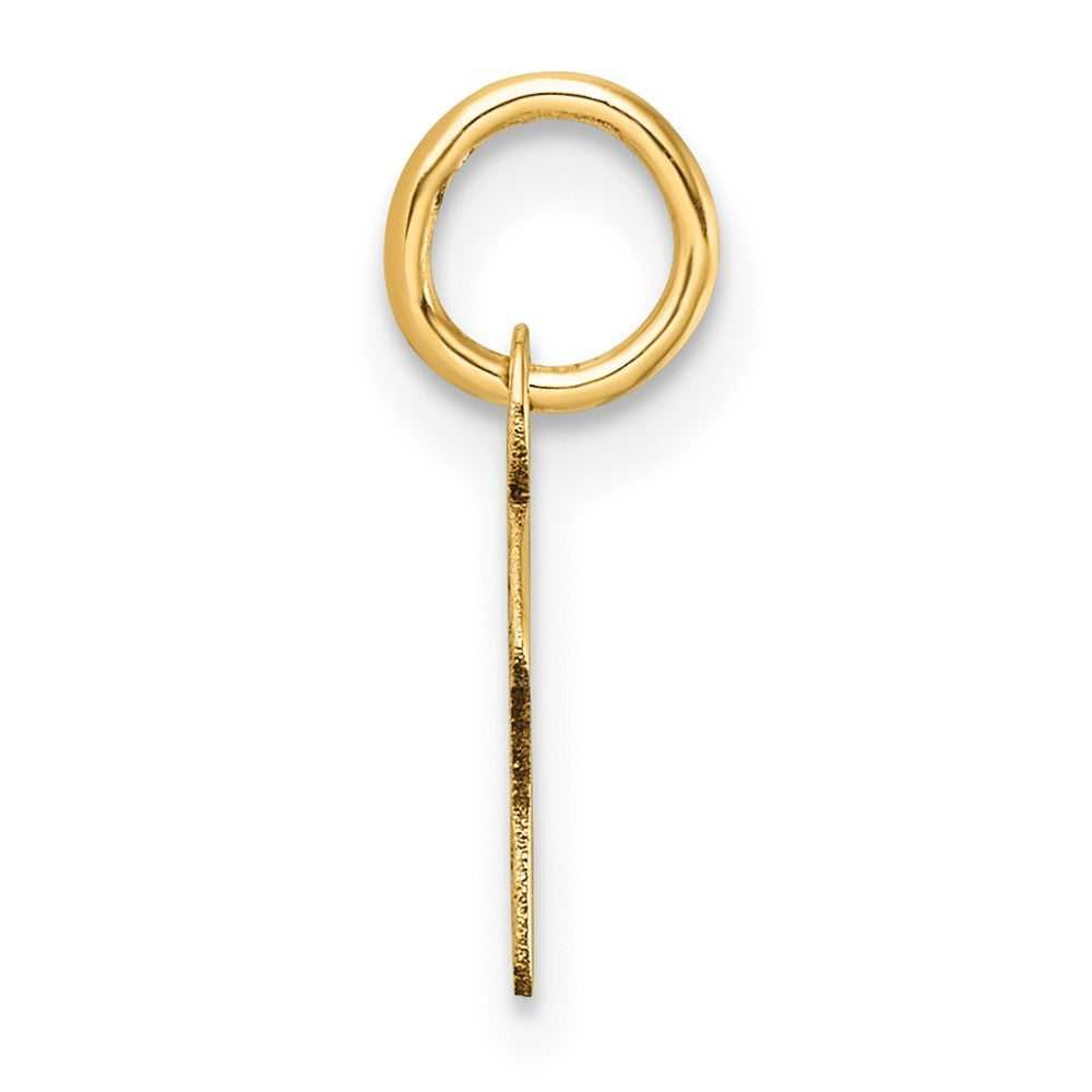 14k Yellow Gold Uppercase Letter F Initial Charm Pendant