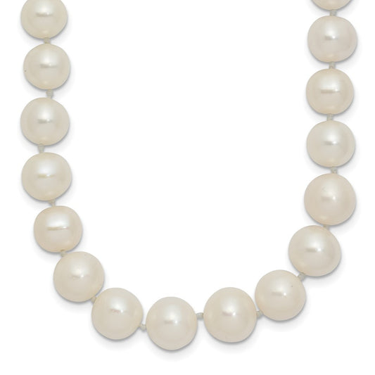 14k Yellow Gold 7.5-9mm White Cultured Pearl Graduated Necklace 18"
