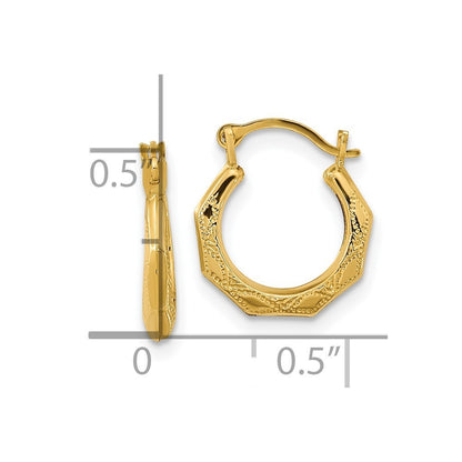 14k Yellow Gold Madi K Hinged Earrings