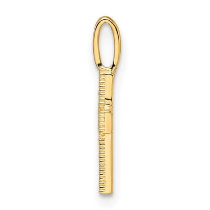 14k Yellow Gold CZ Cross Pendant
