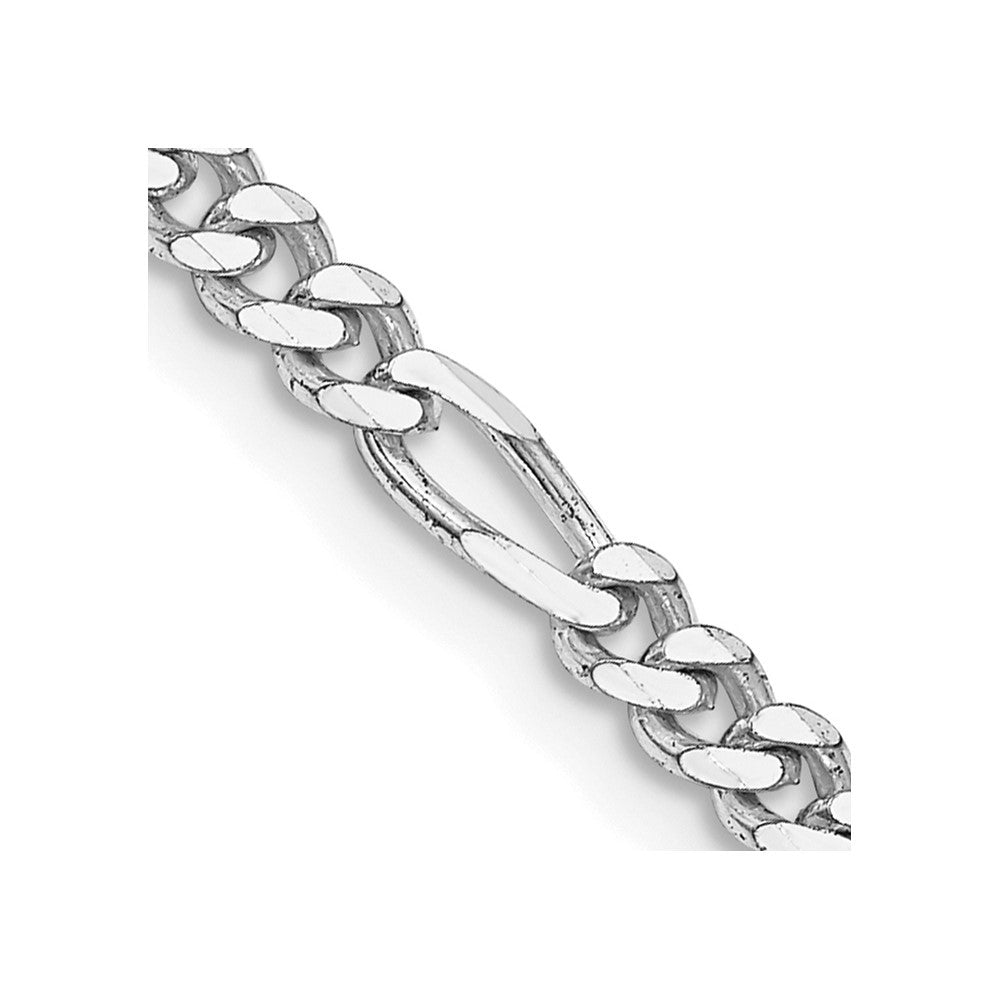 Sterling Silver Rhodium-plated 3.5mm Figaro Chain Necklace