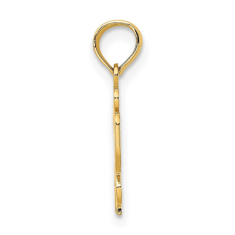 14k Yellow Gold I HEART Butterfly Charm