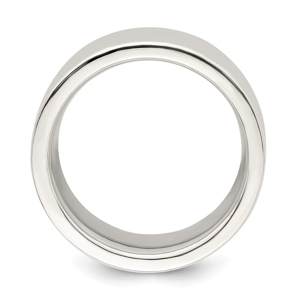Sterling Silver 10mm Comfort Fit Flat Size 5 Band Ring