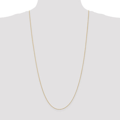 14k Yellow Gold 30 inch .8mm Diamond-cut Parisian Wheat with Lobster Clasp Chain