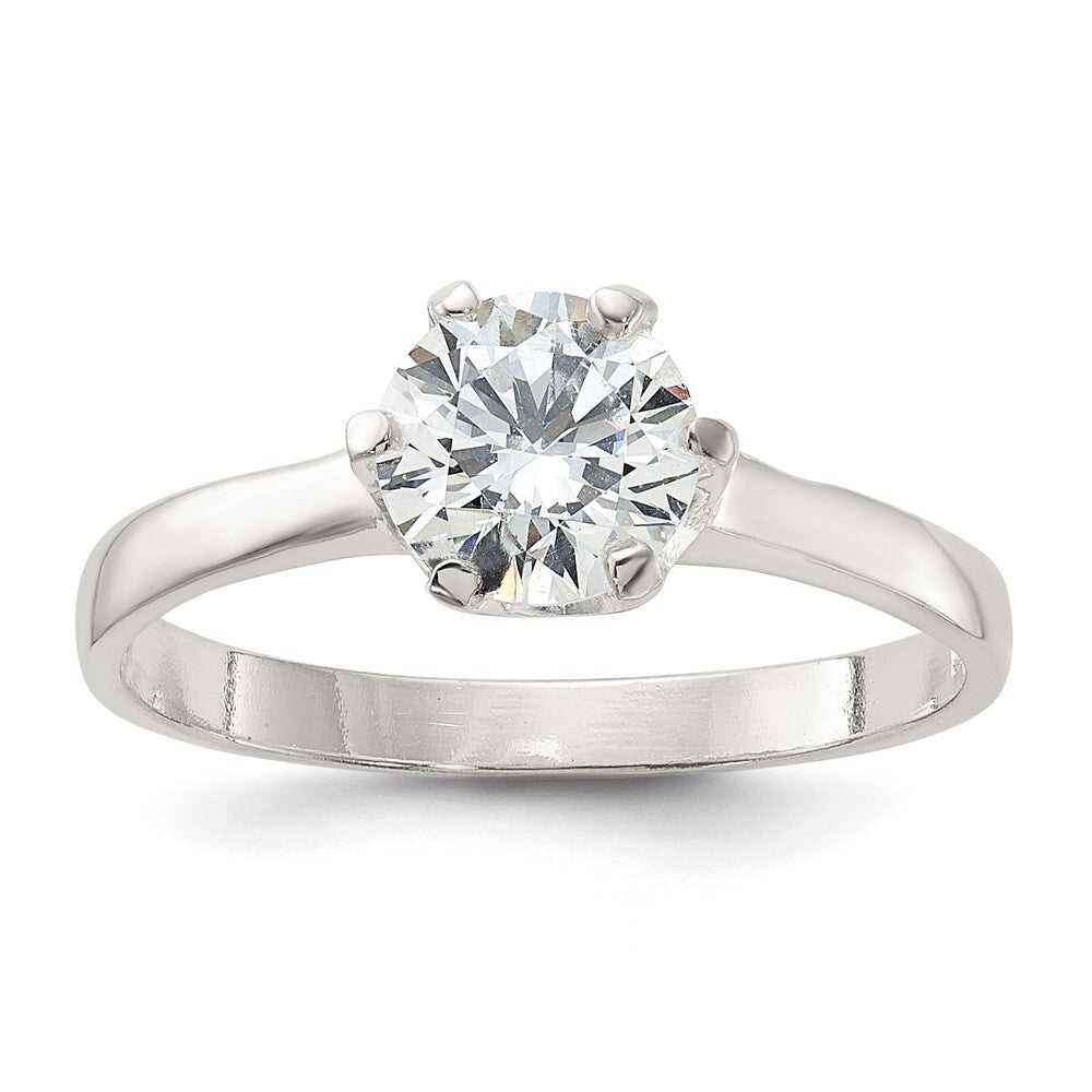 Sterling Silver Cubic Zirconia Ring Size 8