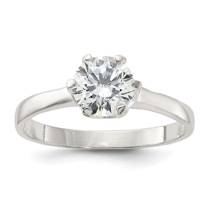 Sterling Silver Cubic Zirconia Ring Size 8