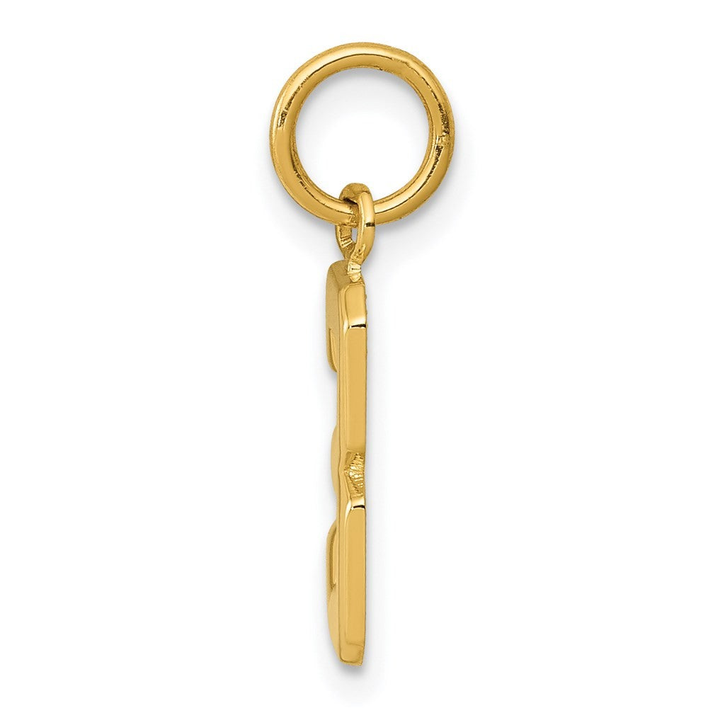 14k Yellow Gold Small Polished Number 3 Charm